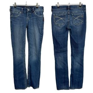 Silver Jeans Aiko Bootcut Womens 28/33 Medium Wash Blue Denim Casual VGUC